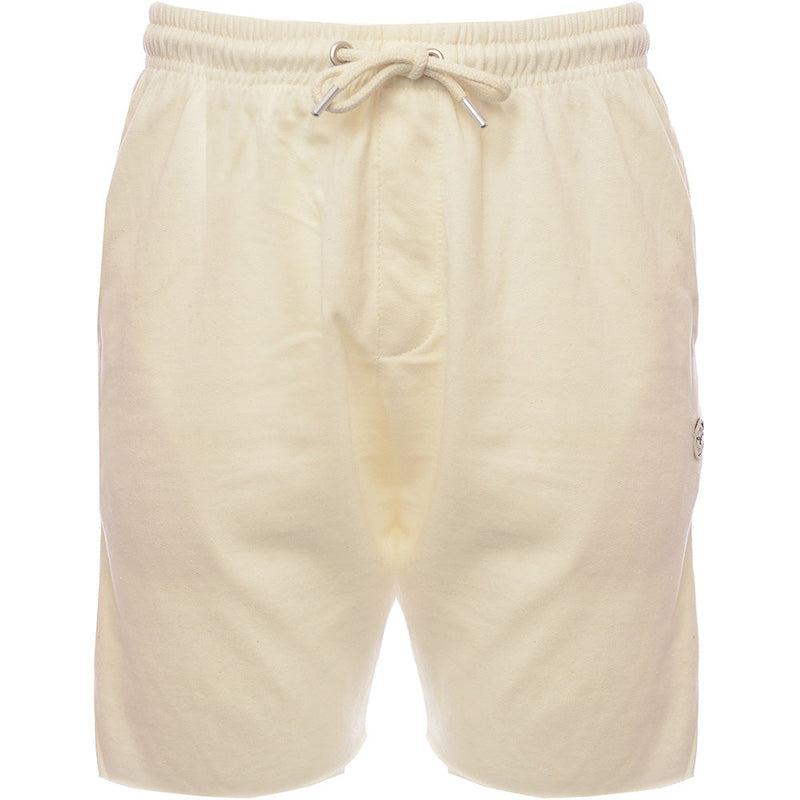 Le Breve Mens Cream 2 Pack Raw Edge Jersey Shorts