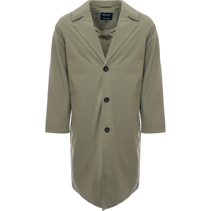 Harry Brown Men's Light Green Oversized Mac Coat