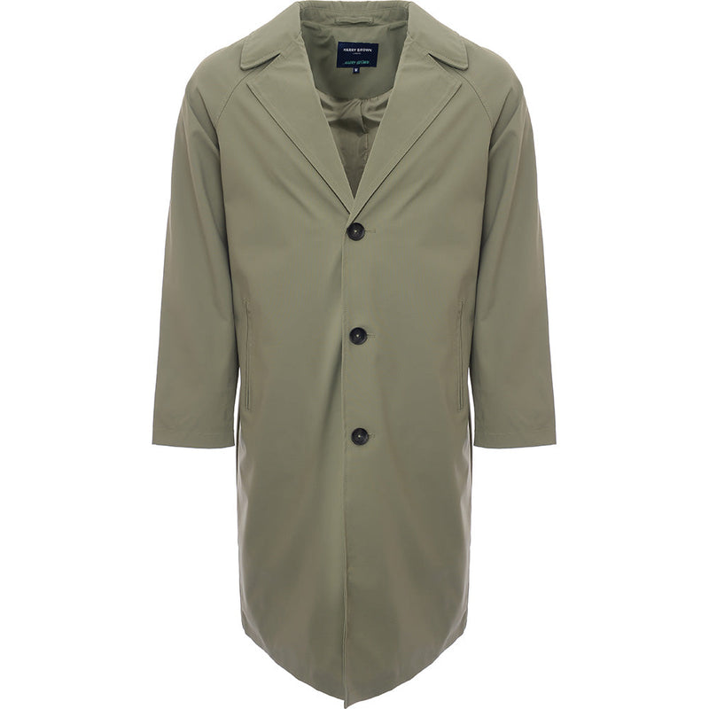 Harry Brown Men's Light Green Oversized Mac Coat