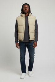 Hiit Mens Oversized Puffer Gilet in Charcoal
