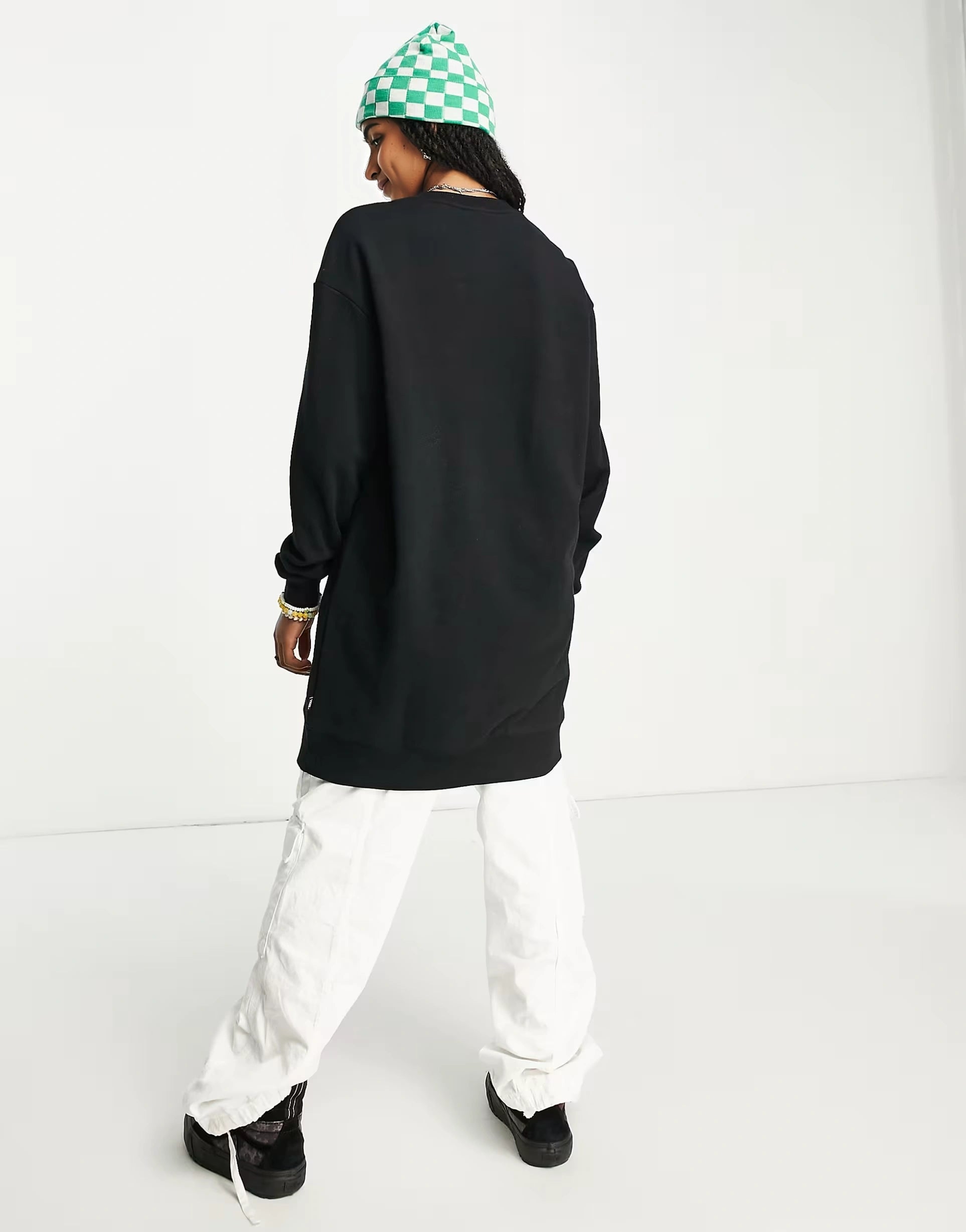 Womens Vans Flying V Oversized Sweatshirt in Black