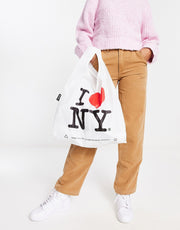 Baggu nylon shopper 'I Love NY' In White