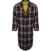 Devils Advocate Men's Multi Longline Checked Coat