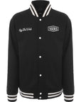 Vans Men's Black Varsity Jacket with Animal Print