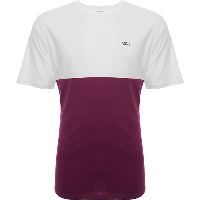 Vans Mens Colourblock T-Shirt In White And Purple