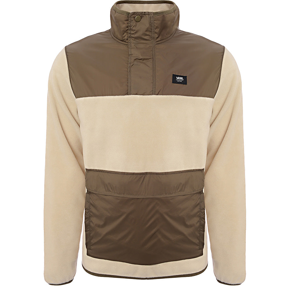 Vans Men's Oatmeal Mammoth Snap Neck Fleece