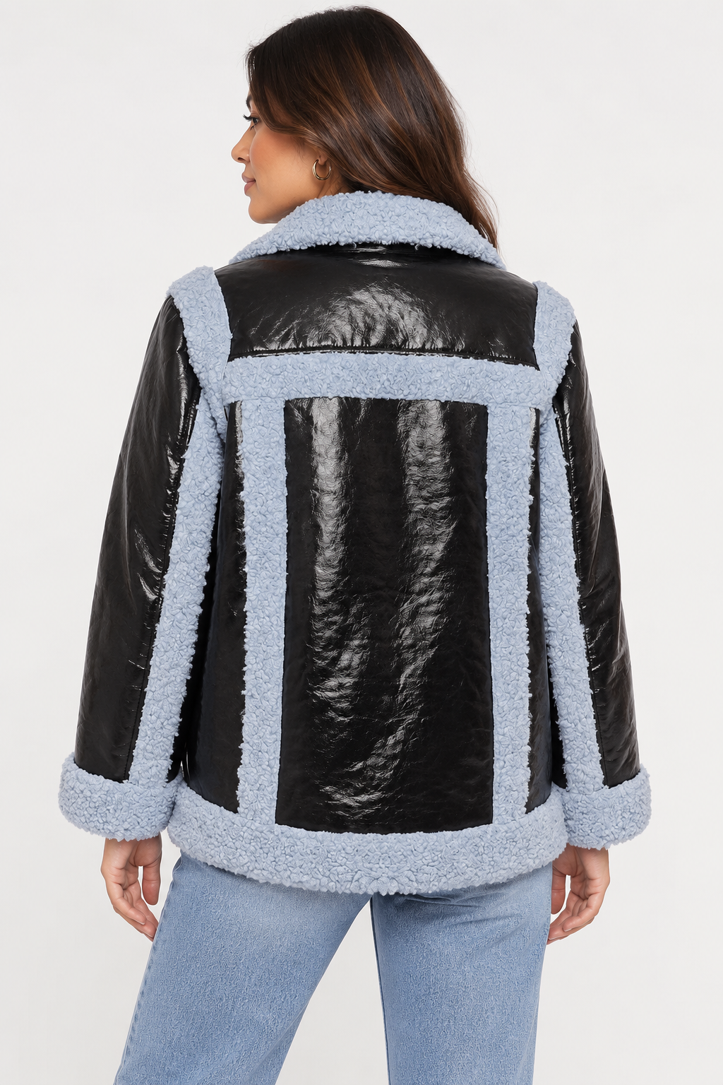 Urban Bliss Womens Bonded Faux Leather Coat In Black