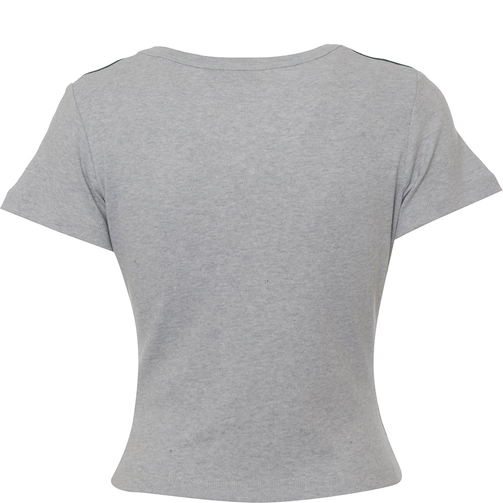 Fiorucci Women's Grey Sport Crop T-Shirt with Logo