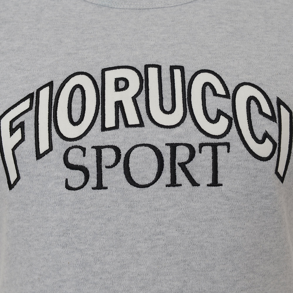 Fiorucci Women's Grey Sport Crop T-Shirt with Logo