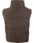 I Saw It First Womens Brown Puffer Cropped Gilet