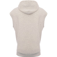 Tommy Jeans Women's Oversized Collegiate Logo Vest Hoodie in Grey