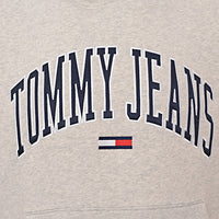 Tommy Jeans Women's Oversized Collegiate Logo Vest Hoodie in Grey