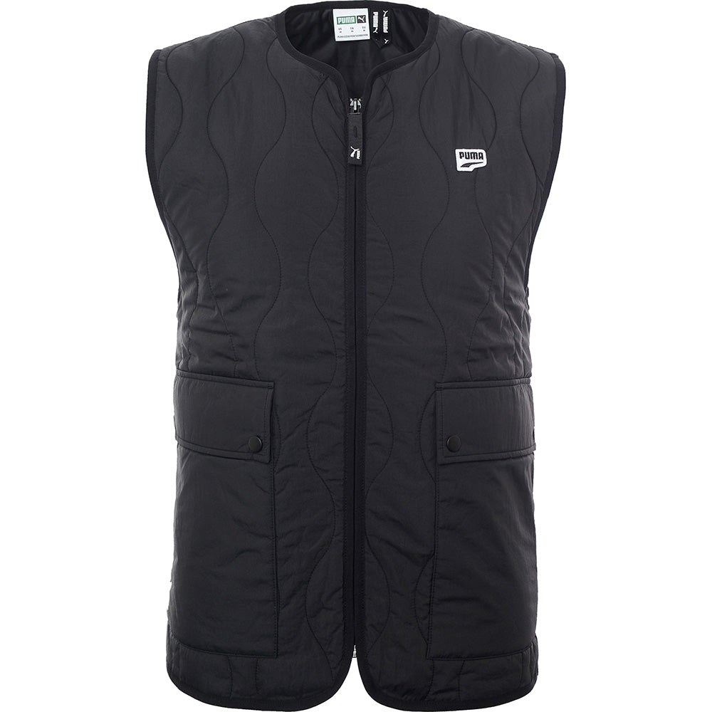 Puma Men's Black Downtown Collarless Vest