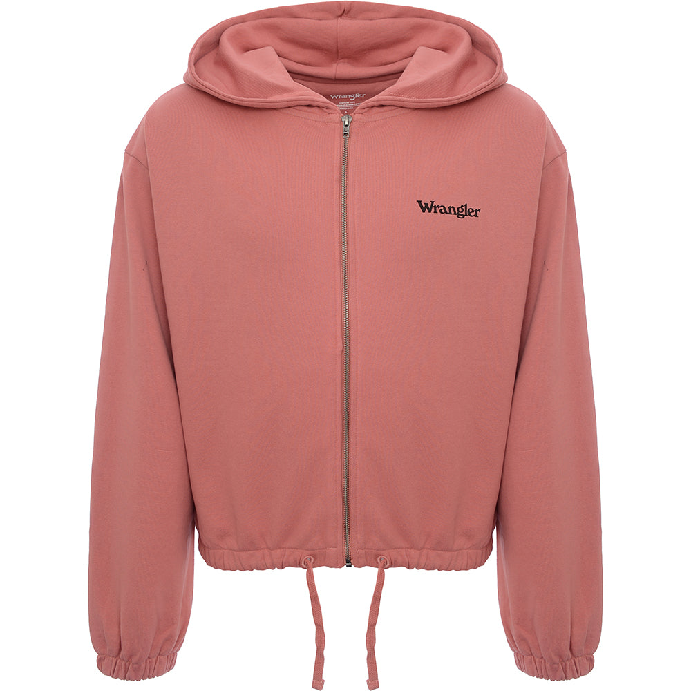 Womens Wrangler Pink Zip Up Hoodie