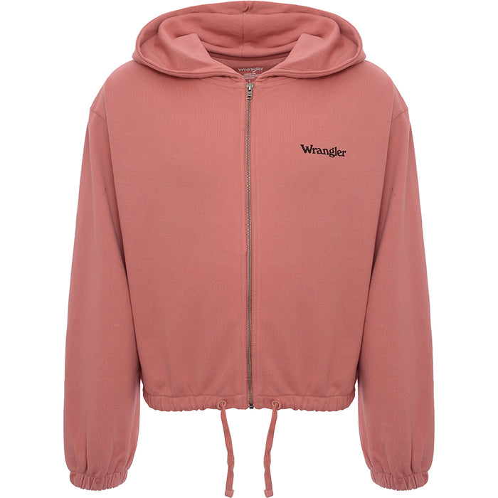 Womens Wrangler Pink Zip Up Hoodie