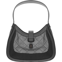 Skinnydip Women's Black Mesh Monogram Shoulder Bag