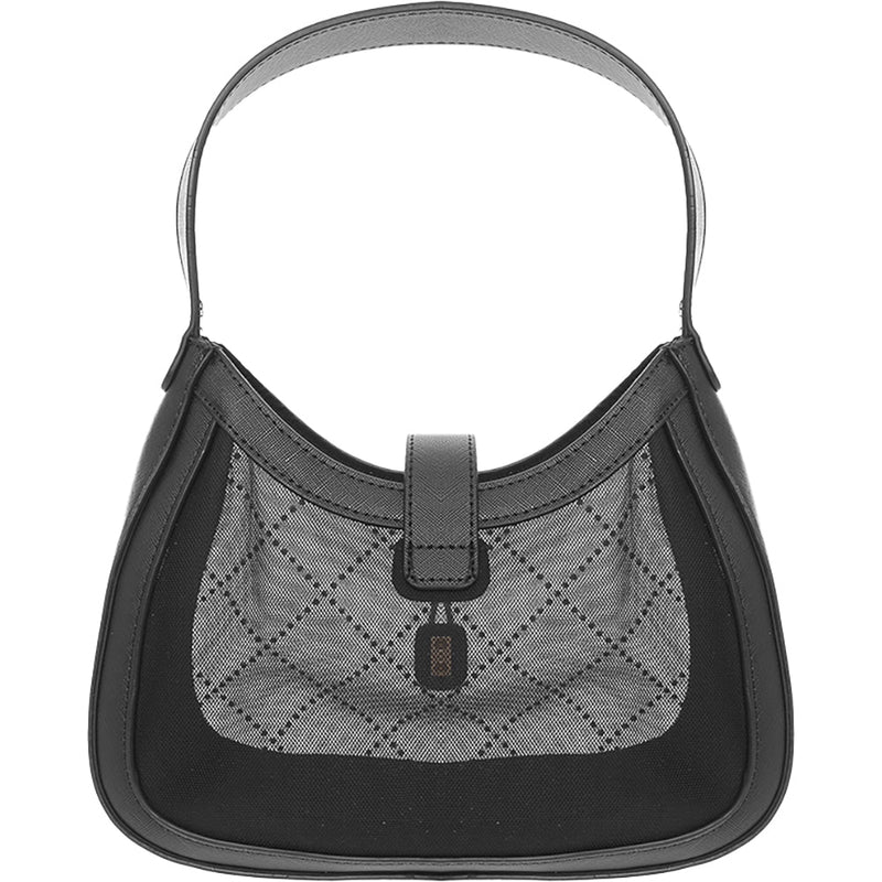 Skinnydip Women's Black Mesh Monogram Shoulder Bag