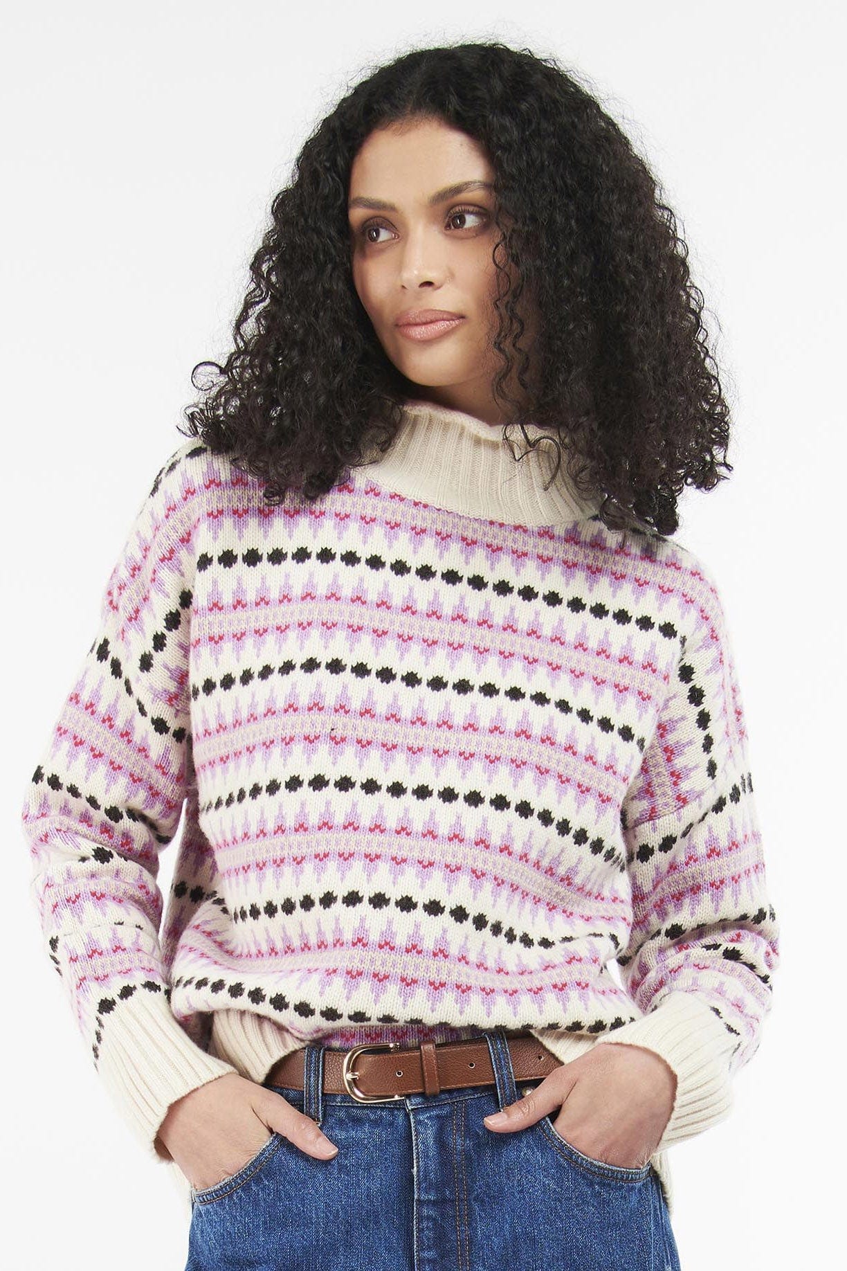 Barbour Womens Avondale Knitted Jumper In Pink
