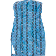 Missyempire Womens Bandeau Side Spilt Mini Dress In Blue Leather Look Snakeprint