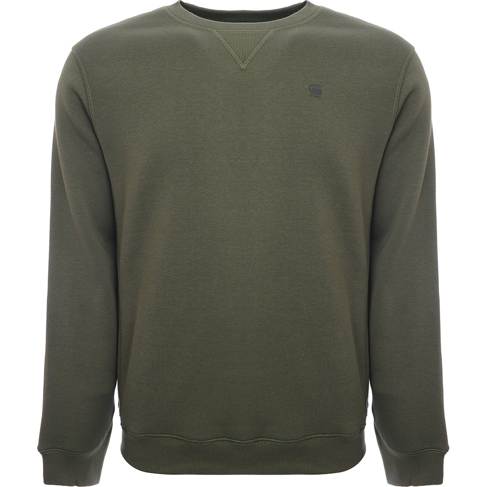 G-Star Mens Olive Green Premium Core Sweatshirt