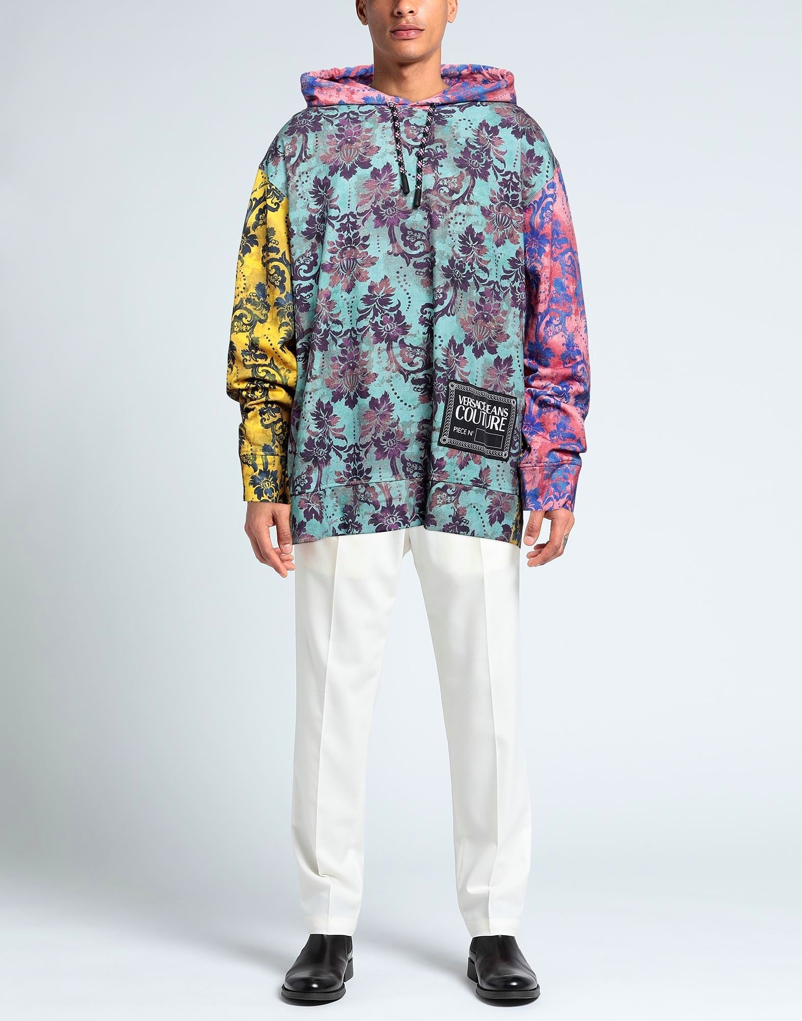 Mens Versace Jeans Couture Tapestry Hoodie in Green