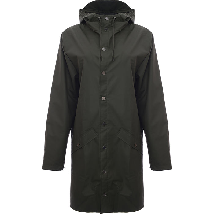 Rains Mens Green 12020 Long Jacket