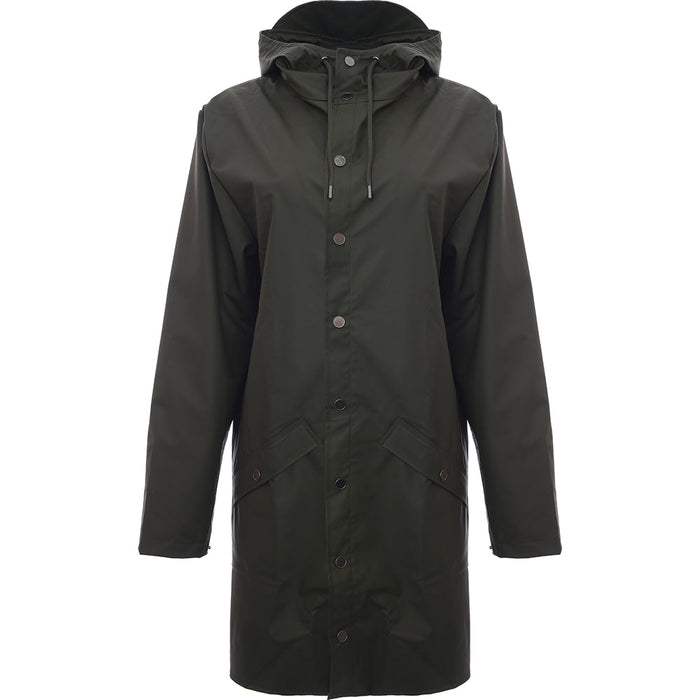 Rains Mens Green 12020 Long Jacket