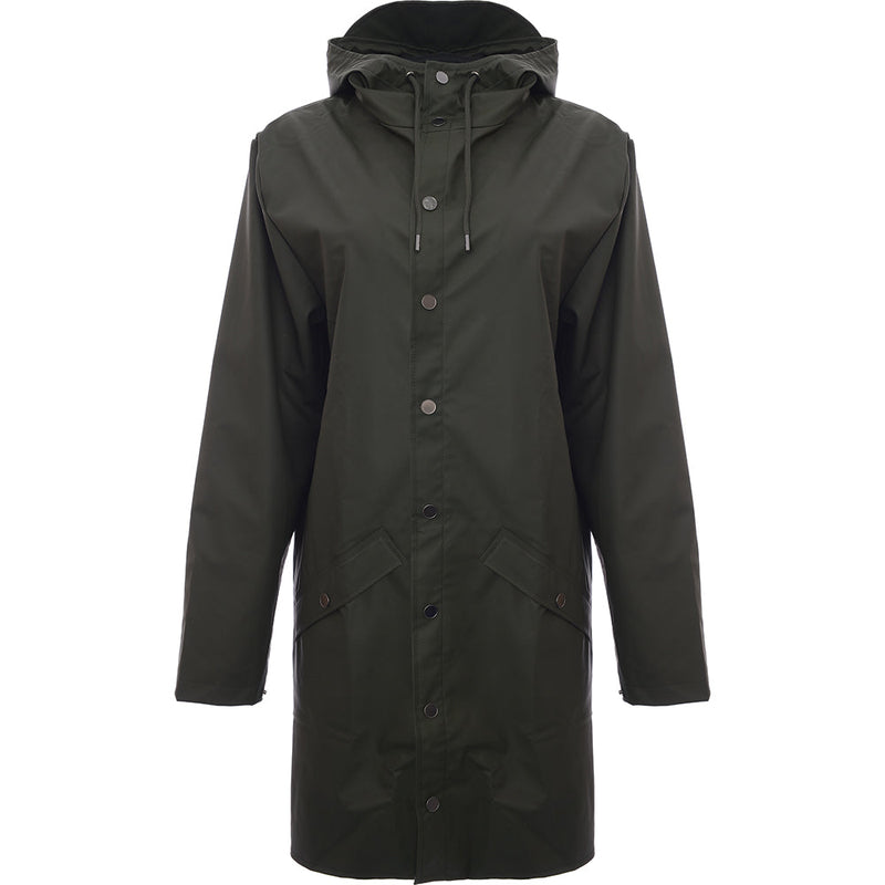 Rains Mens Green 12020 Long Jacket