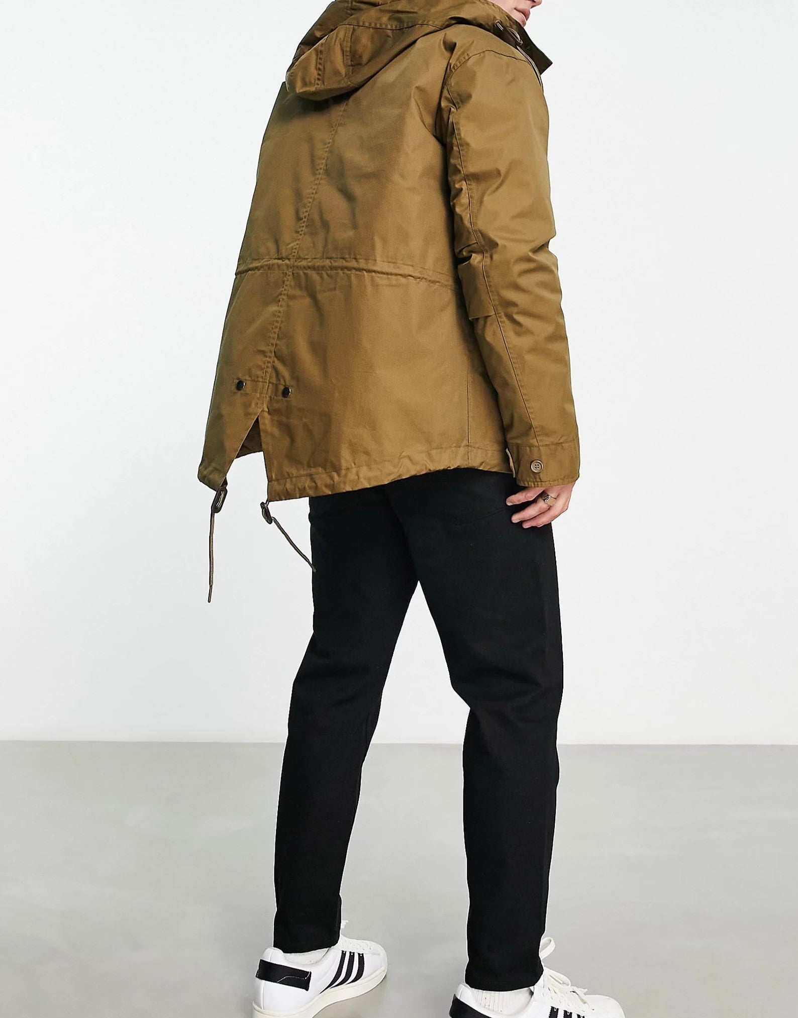 Fred Perry Mens Short Padded Parka Jacket In Brown