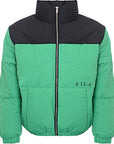 Fila Women's Green Colour Blocked Puffer With Logo