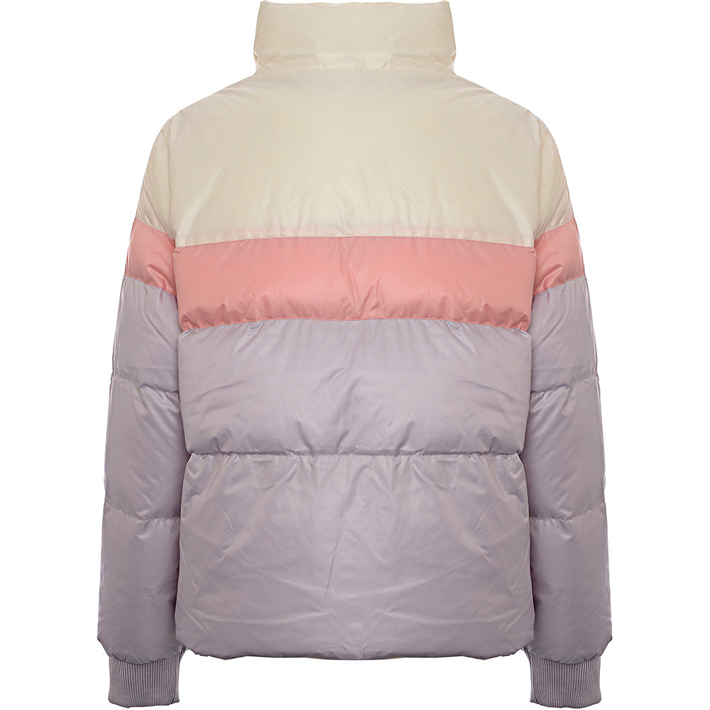 Fila Women's Lilac & Pink Colour Block Puffer Jacket