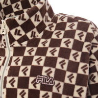 Fila Womens Brown Retro Print Half Zip Sweatshirt