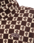 Fila Womens Brown Retro Print Half Zip Sweatshirt