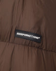 Good For Nothing Men's Matte Brown Combat Puffer Bomber Jacket