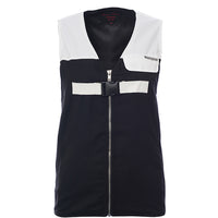 Liquor N Poker Men's Black And White Colour Blocking Co-Ord Gilet