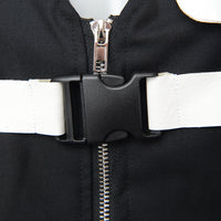 Liquor N Poker Men's Black And White Colour Blocking Co-Ord Gilet