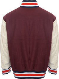 Tommy Jeans Women's Burgandy Plus Varsity Jacket With Badging