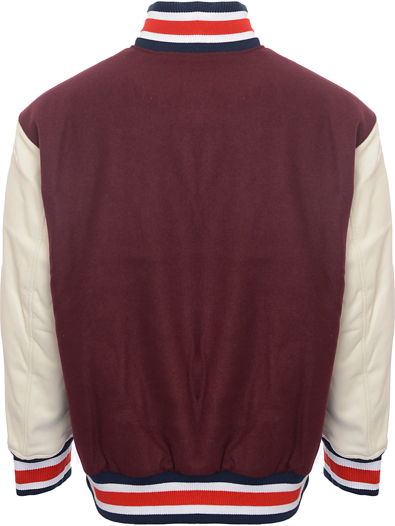 Tommy Jeans Women's Burgandy Plus Varsity Jacket With Badging
