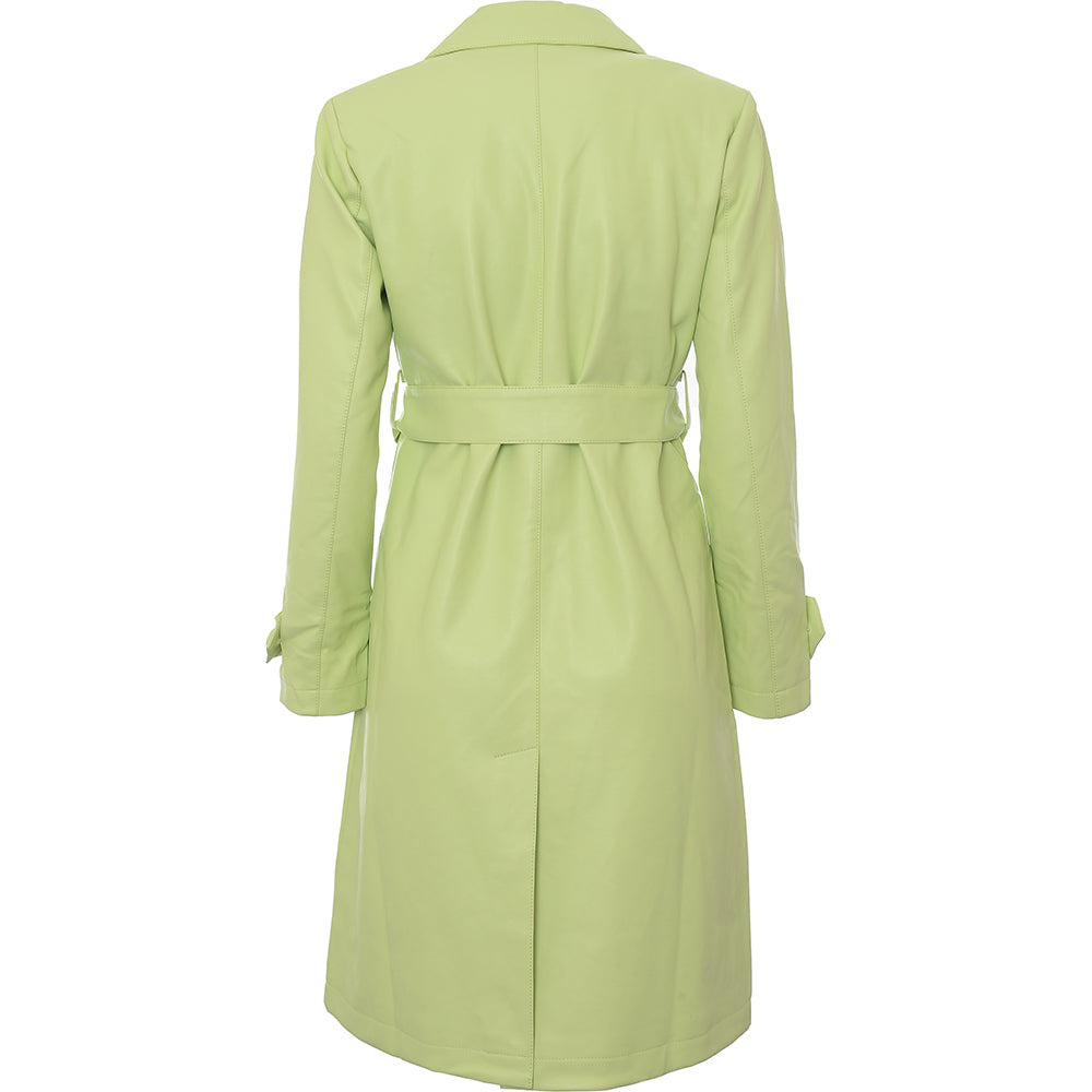 Forever New Women's Lime Petite Belted Pu Jacket