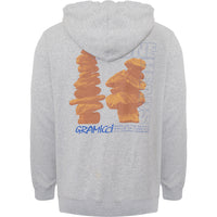 Gramicci Men's Grey Stoneheads Backprint Hoodie