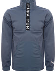 Puma Mens Light Blue Training Fit Pwrfleece 1/4 Zip Midlayer