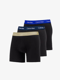Calvin Klein Mens 3-Pack Boxer Briefs In Black