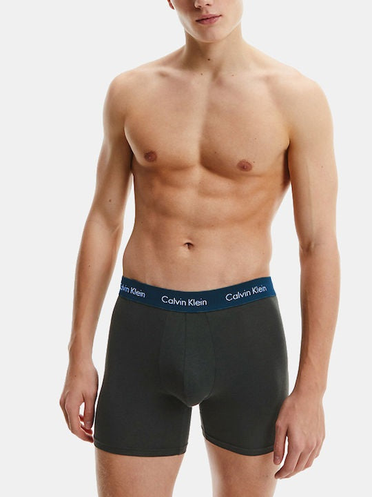 Calvin Klein Mens 3-Pack Boxer Briefs In Black