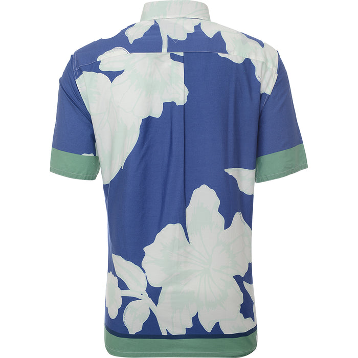 Tommy Hilfiger Men's Blue Short Sleeve Floral Shirt
