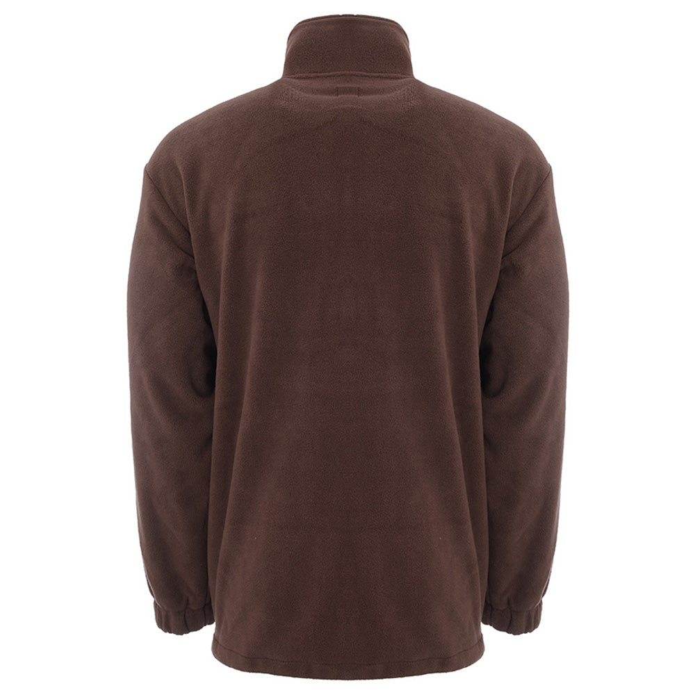 ADPT Mens Brown Oversized Zip Through Fleece Co-Ord with Technical Details