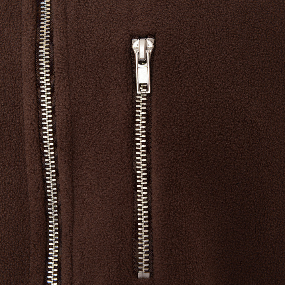 ADPT Mens Brown Oversized Zip Through Fleece Co-Ord with Technical Details