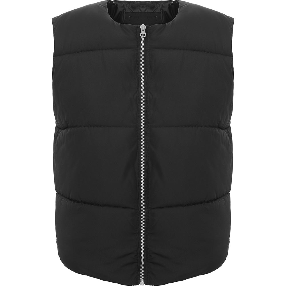 ADPT Men's Black Oversized Cropped Puffer Gilet