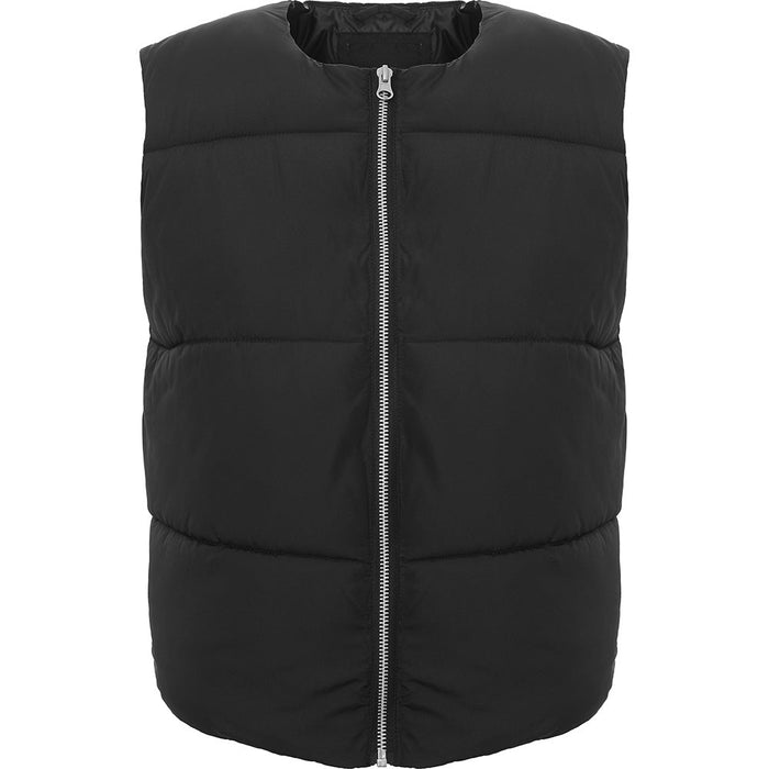 ADPT Men's Black Oversized Cropped Puffer Gilet