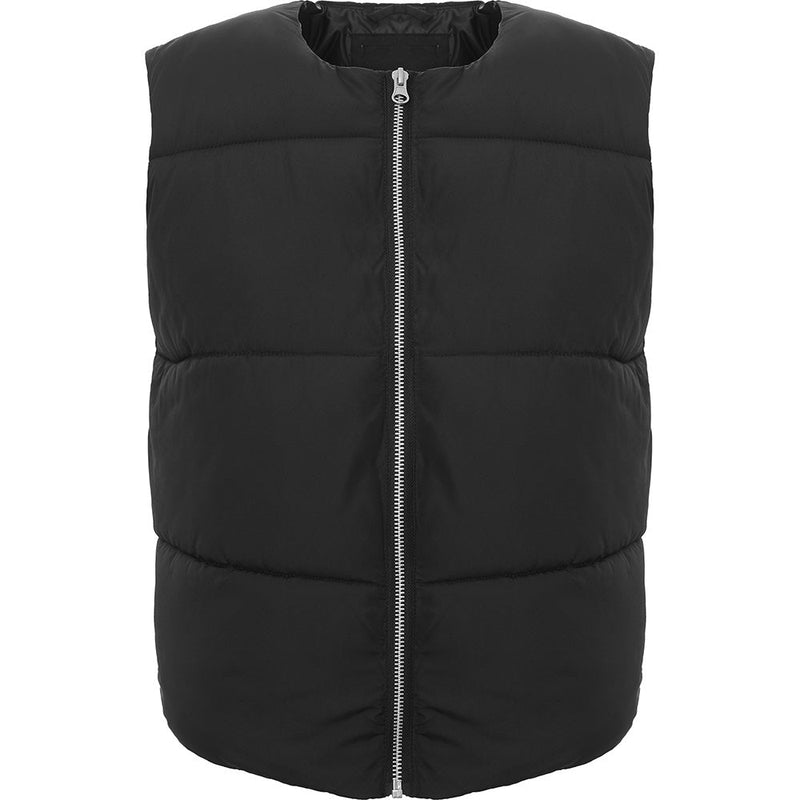 ADPT Men's Black Oversized Cropped Puffer Gilet