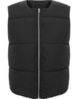 ADPT Men's Black Oversized Cropped Puffer Gilet